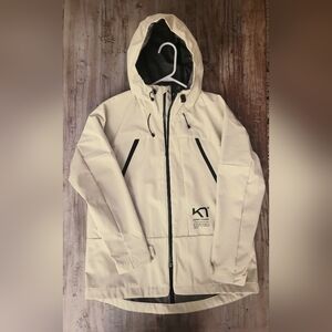 Kari Traa Women's White Hooded Raincoat